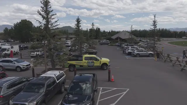 Element Plumbing truck parked in a mountain-town lot