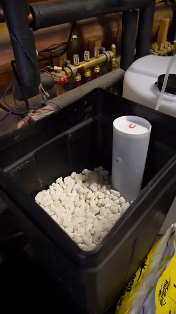 Water treatment media tank opened for service