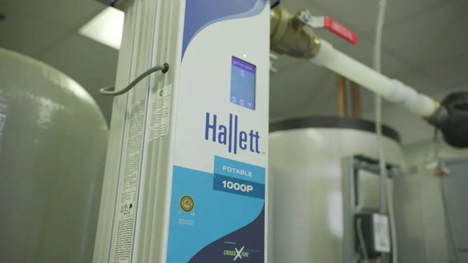 Potable water treatment system with chemical feed and controls