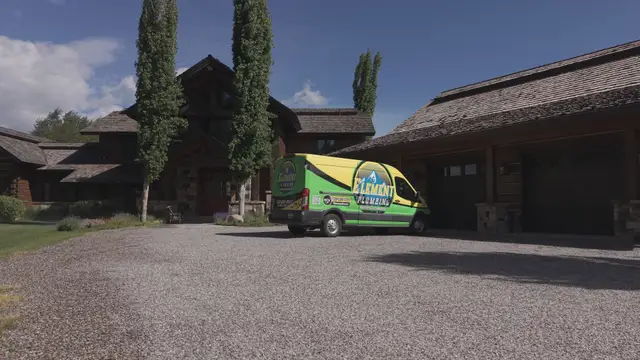 Element Plumbing van at a Jackson Hole home