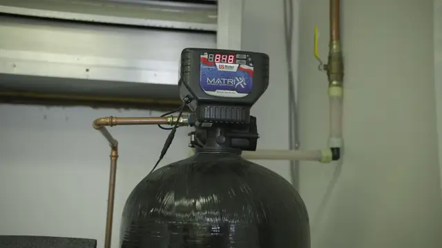 Control valve on a residential water treatment system